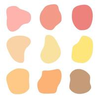 Graphic abstract spots in pastel colors. Geometric flags for text vector