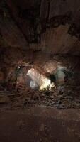 Cave Filled With Dirt and Rocks video