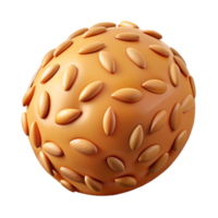Textured Cookie with Seed-Like Patterns png
