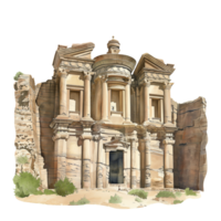Petra of Jordan using for web, card, print or decoration png