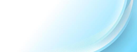 blue and white banner background with wavy lines and copy space area vector