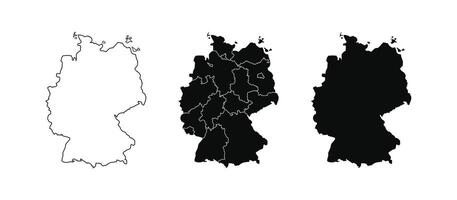 Map of Germany. Germany Map on white background. vector