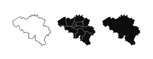 Map of Belgium. Belgium Map on white background. vector