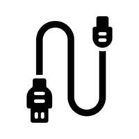 Data cable for connection and data transfer, trendy icon of data cable vector