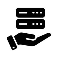 Creatively crafted icon of database service, ready for premium use vector