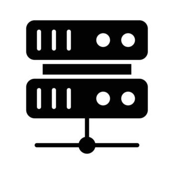 tomar un Mira a esta creativamente hecho a mano datos servidor icono vector