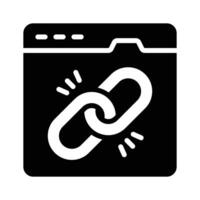 Visually perfect icon denoting weblink, seo link vector