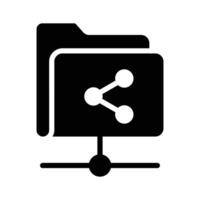 Shared folder, network folder icon design, premium vector