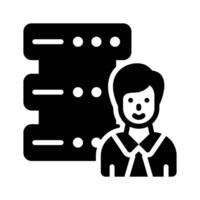 Employee database icon design in modern style vector