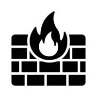 Internet security, icon of firewall in modern style vector