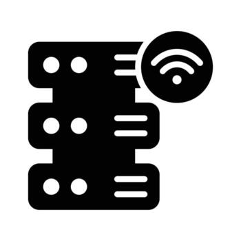 tomar un Mira a esta creativamente hecho a mano datos servidor icono vector