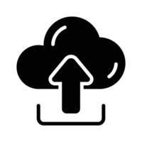 Cloud uploading, cloud with upward arrow, concept of cloud upload vector