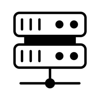 tomar un Mira a esta creativamente hecho a mano datos servidor icono vector