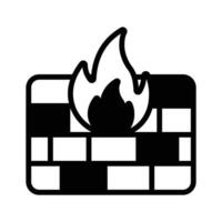 Internet security, icon of firewall in modern style vector