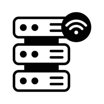 tomar un Mira a esta creativamente hecho a mano datos servidor icono vector