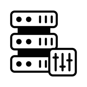 obtener esta increíble icono de servidor ajuste en moderno diseño estilo vector