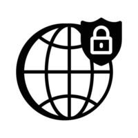 Check this carefully designed global protection icon in trendy style vector