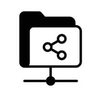 Shared folder, network folder icon design, premium vector
