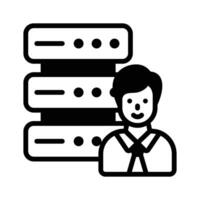 Employee database icon design in modern style vector