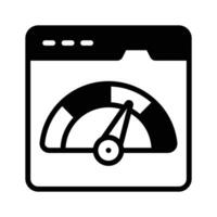 Grab this amazing icon of website speed test, web performance vector