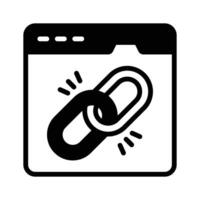 Visually perfect icon denoting weblink, seo link vector