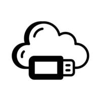 An icon of cloud usb in trendy style, ready to use and download vector