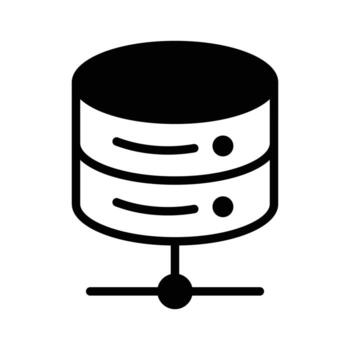 obtener esta creativo icono de datos almacenamiento en moderno estilo vector