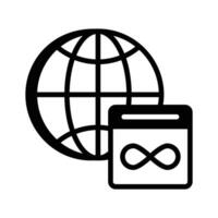 Unlimited global internet access, infinity website design vector