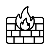 Internet security, icon of firewall in modern style vector