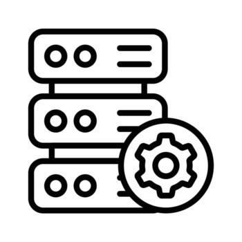 obtener esta increíble icono de servidor ajuste en moderno diseño estilo vector