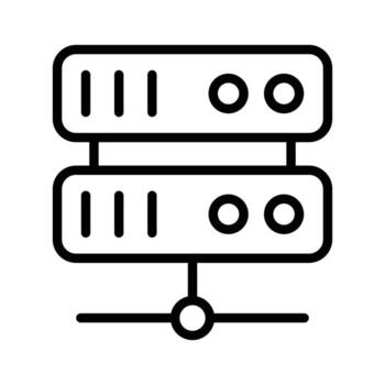 tomar un Mira a esta creativamente hecho a mano datos servidor icono vector