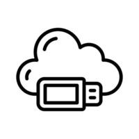 An icon of cloud usb in trendy style, ready to use and download vector