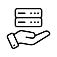 Creatively crafted icon of database service, ready for premium use vector