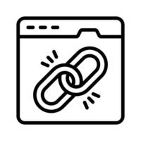 Visually perfect icon denoting weblink, seo link vector