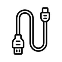 Data cable for connection and data transfer, trendy icon of data cable vector