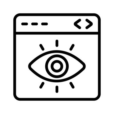 Get your hands on this creatively designed icon of website monitoring