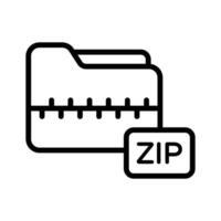 Compressed file, zip folder in trendy design style vector