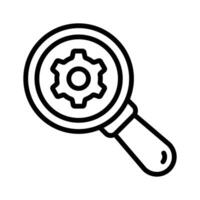 Search engine optimization, setting search icon design in modern style vector