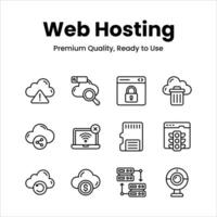 Have a look at amazing web hosting icons set vector
