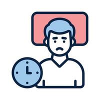 Icon representing sleep disorders, featuring symbols related to sleep and health issues vector