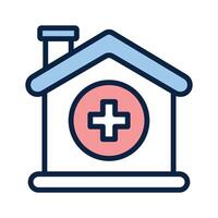 An amazing icon of clinic building in modern style vector