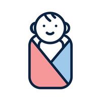 Get this creative icon of newborn baby in modern design style vector