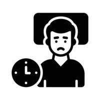 Icon representing sleep disorders, featuring symbols related to sleep and health issues vector