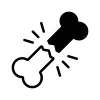 Bone fracture icon design in modern style vector