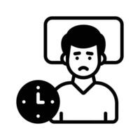 Icon representing sleep disorders, featuring symbols related to sleep and health issues vector