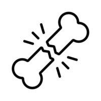 Bone fracture icon design in modern style vector