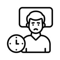 Icon representing sleep disorders, featuring symbols related to sleep and health issues vector