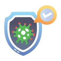 An icon of immunity in flat style vector