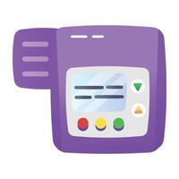 A flat style icon of breathalyzer vector