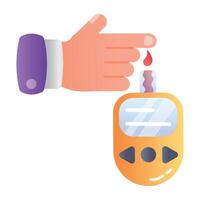 An icon of glucometer in flat style vector
